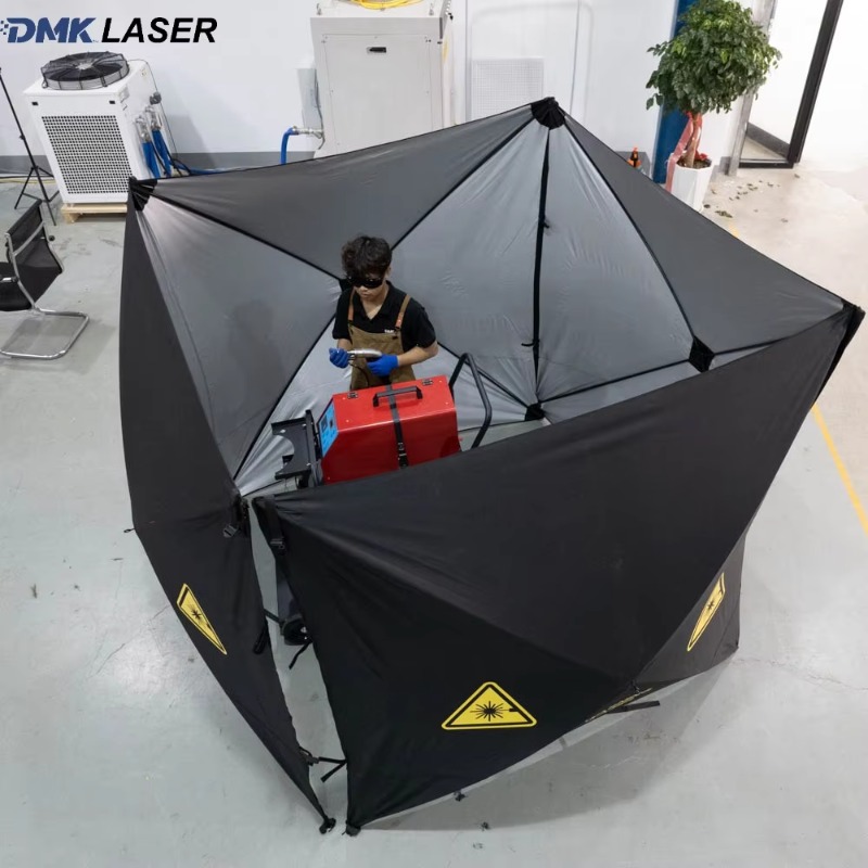 Industrial Laser Welding - Portable Folding 2×2m Laser‑Safety Tent Suitable