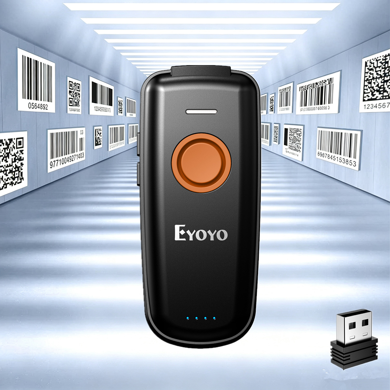 EYOYO Mini Barcode Scanner 1D  - Industrial Laser Beam ulasan dan harga