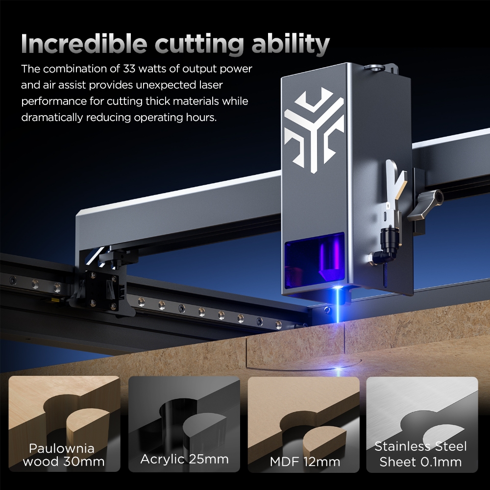 ACMER P2 33W Lasers Engraver W - Industrial Laser Engraver For Wood ulasan dan harga