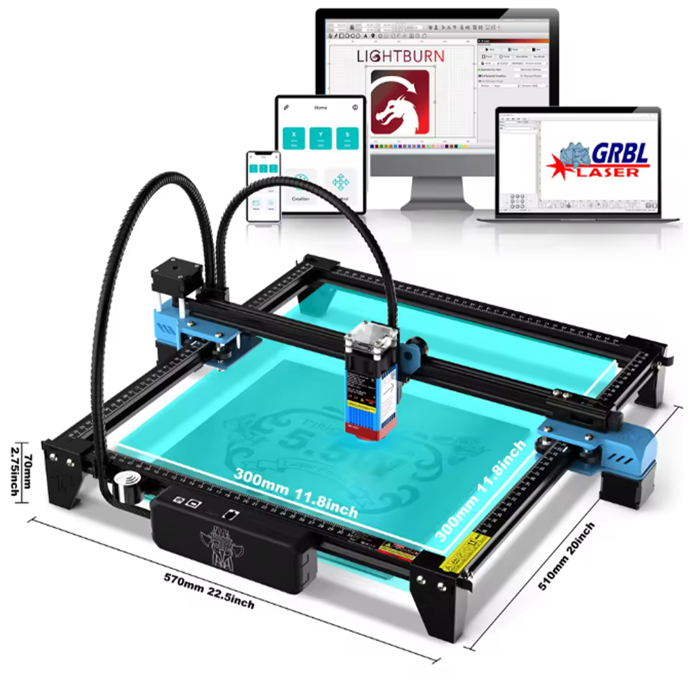 TwoTrees TTS-55 Pro/TTS-10 Pro - Rotary Axis Laser Engraver ulasan dan harga