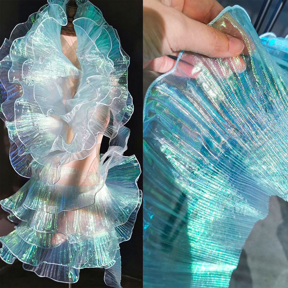 Lace Trim Organza Fabric Merma - Industrial Laser Welding ulasan dan harga