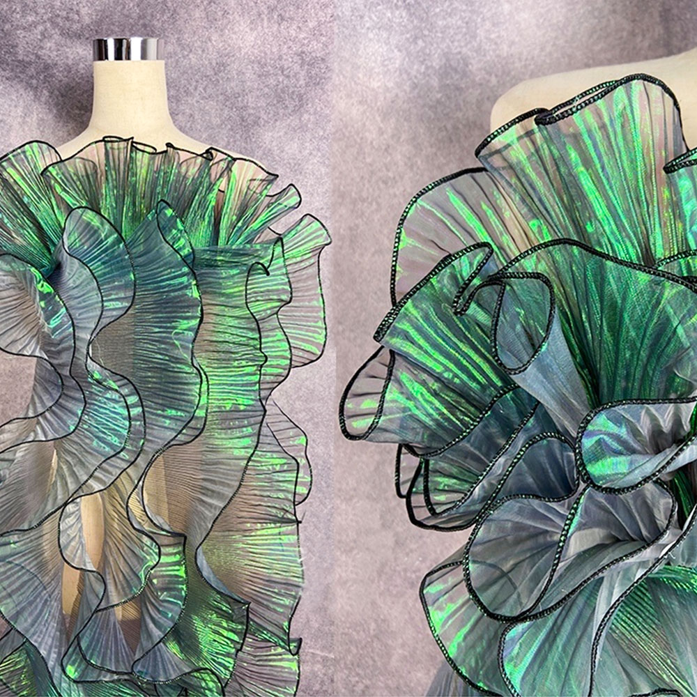 Lace Trim Organza Fabric Merma - Industrial Laser Welding ulasan dan harga