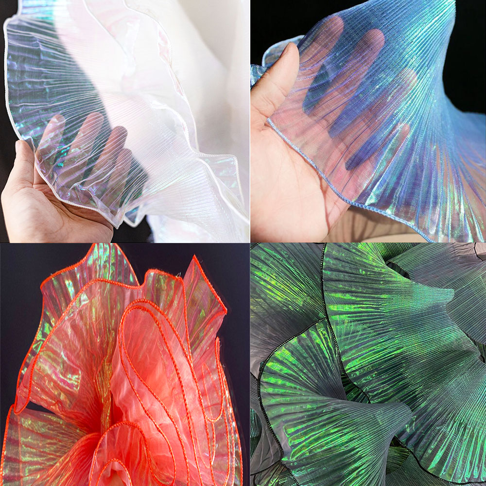 Lace Trim Organza Fabric Merma - Industrial Laser Welding ulasan dan harga