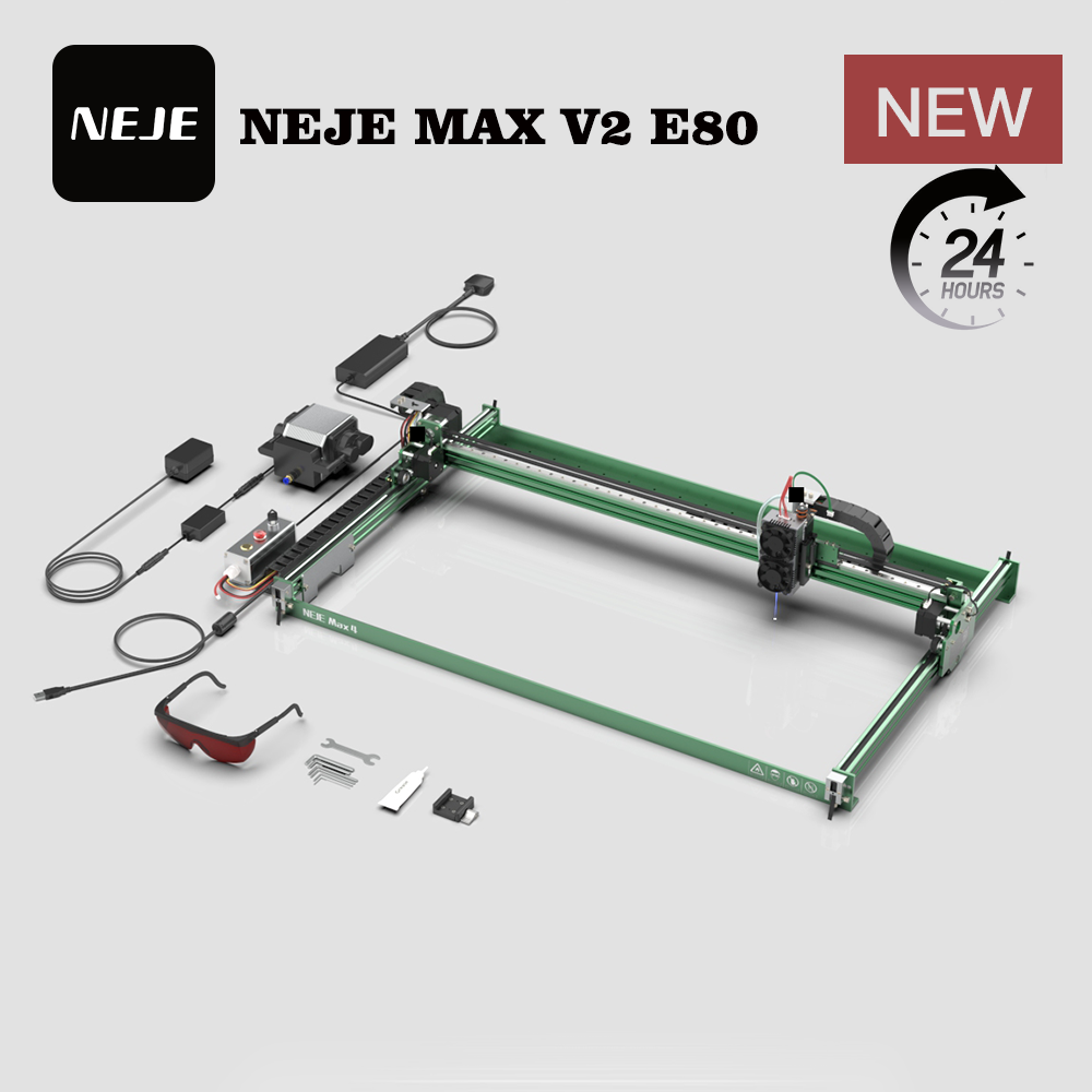 NEJE MAX V2 E80 80W 455nm Lase - Industrial Laser Engraver For Wood ulasan dan harga