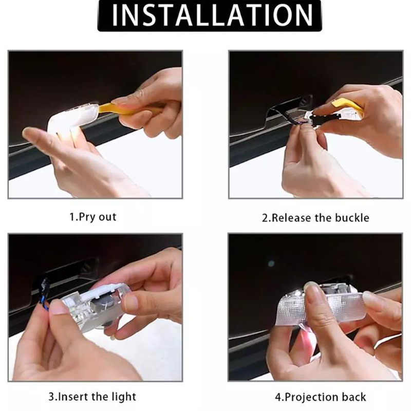 2Pcs Car LED Door Welcome Warn - Industrial Laser Projection ulasan dan harga