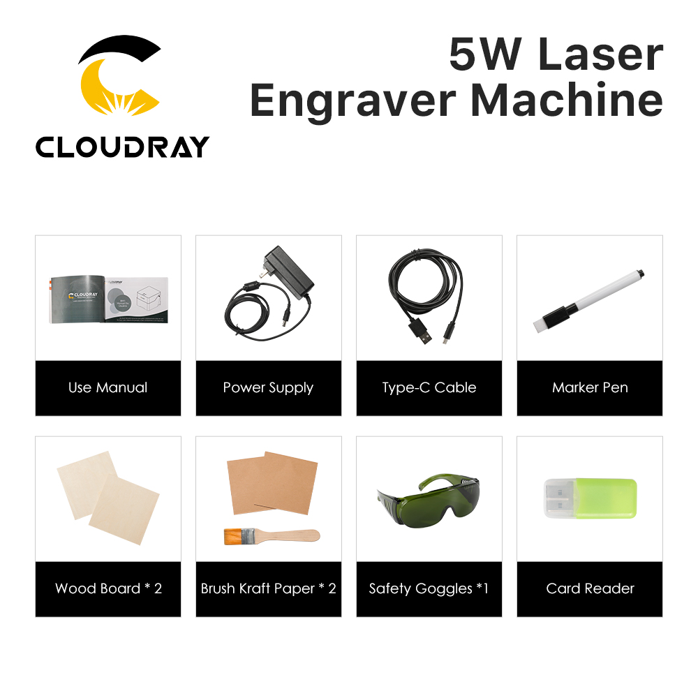 Cloudray Laser Engraver BM1 Ma - Rotary Axis Laser Engraver ulasan dan harga