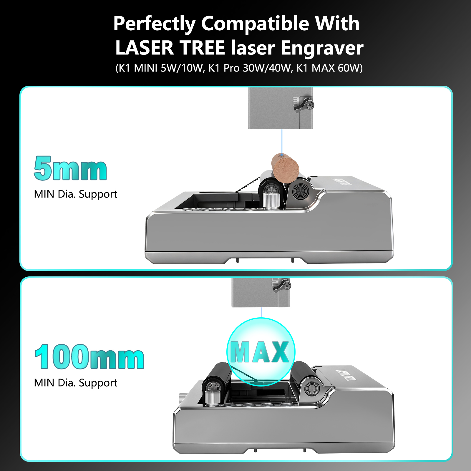 Laser Tree Laser Rotary Roller - Rotary Axis Laser Engraver ulasan dan harga